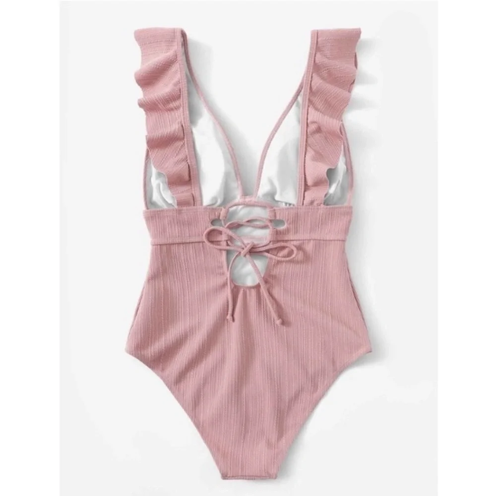 Blush Ruffle Monokini - Picture 2 of 3